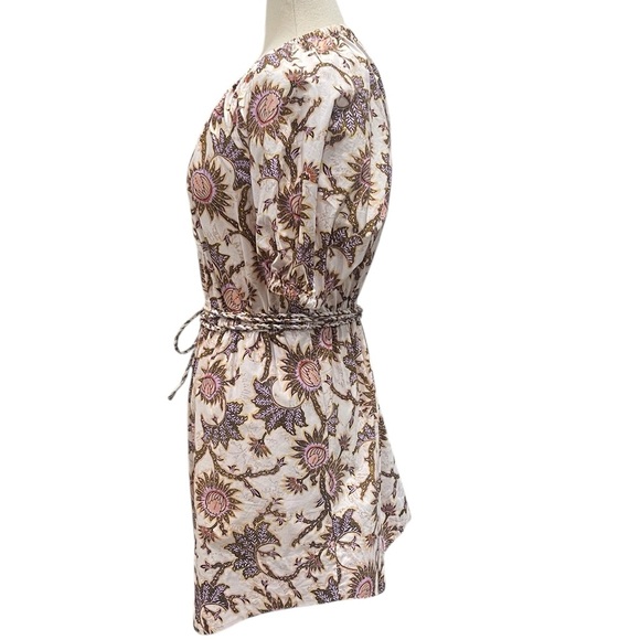 A.L.C. Adelaide Floral Tie Waist Puff Sleeve Mini Dress SZ 10 - Picture 10 of 15